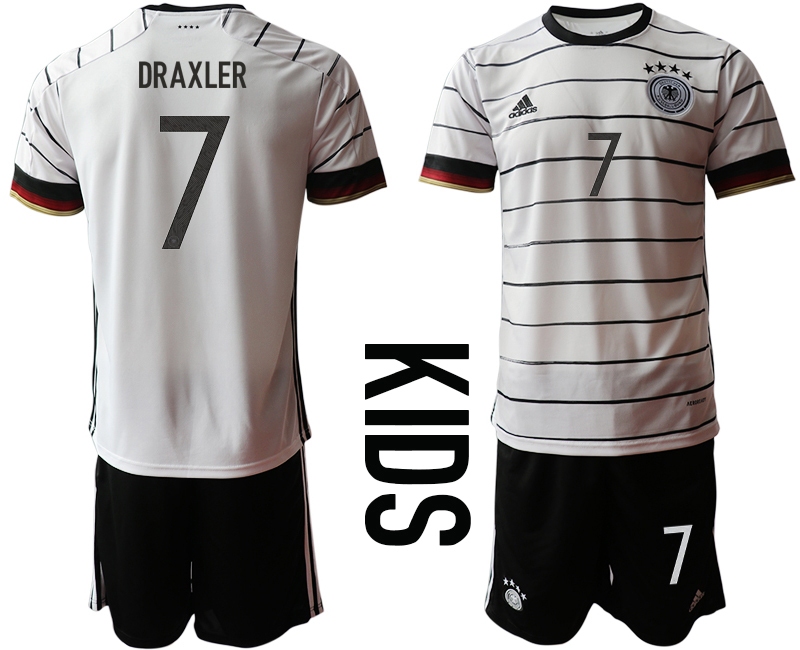 Youth 2021 European Cup Germany home white #7 Soccer Jersey->germany jersey->Soccer Country Jersey